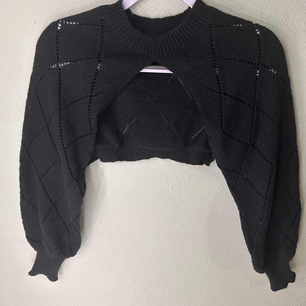 SHEIN Black Knit Sweater, NEW, S